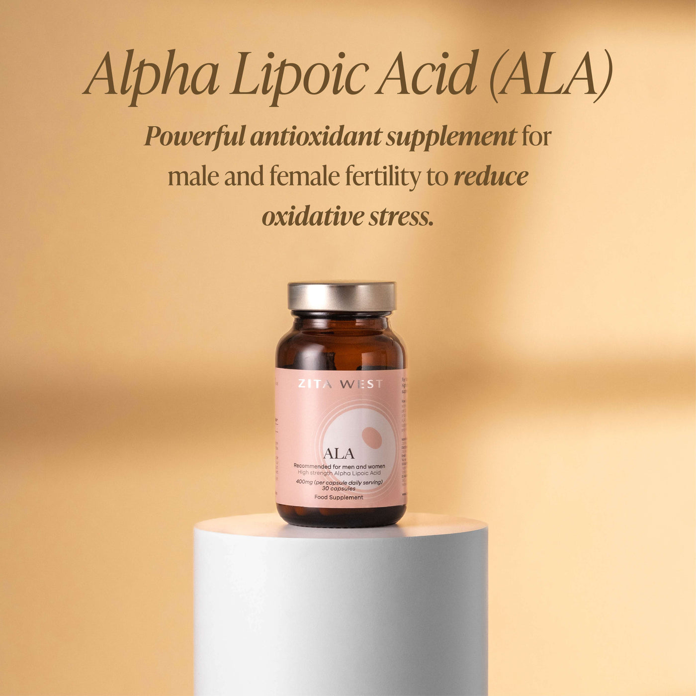 Alpha Lipoic Acid (ALA) -  High-Strength Antioxidant for Male and Female Fertility