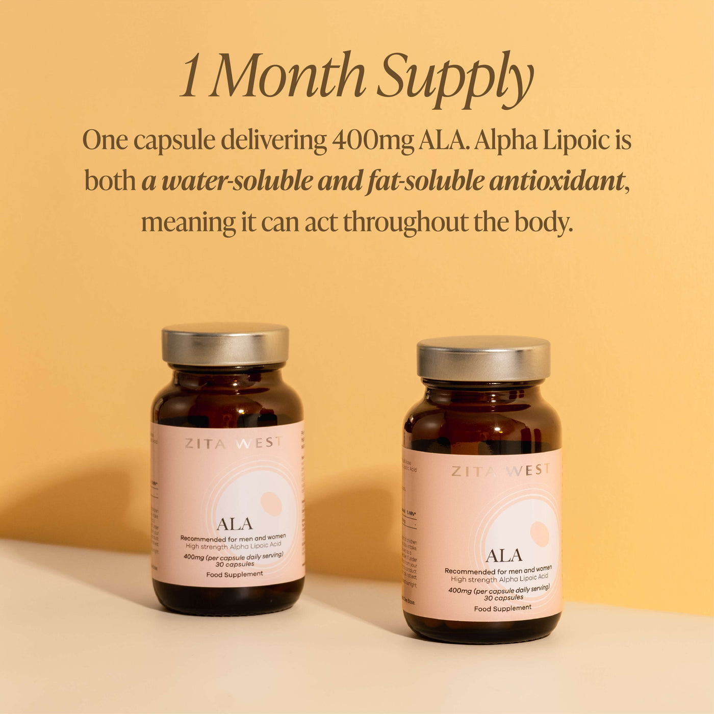Alpha Lipoic Acid (ALA) -  High-Strength Antioxidant for Male and Female Fertility