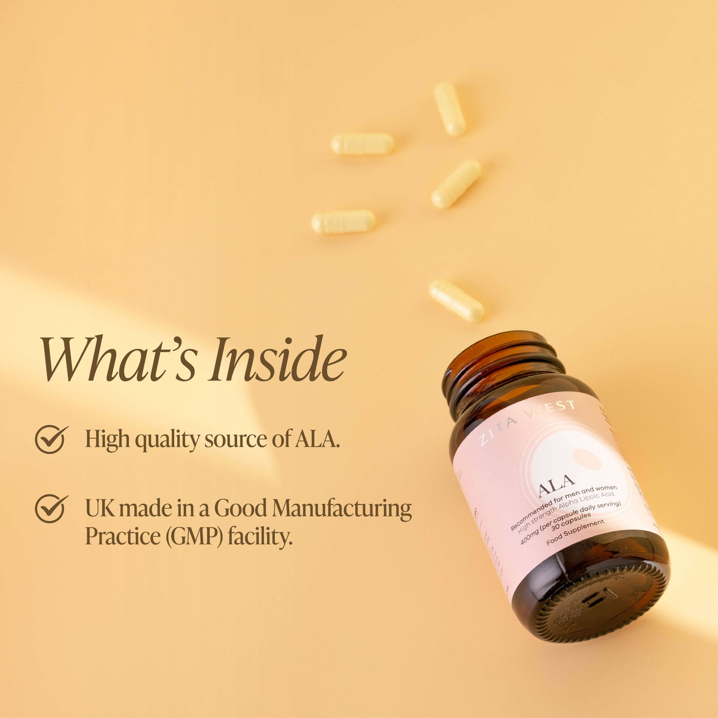 Alpha Lipoic Acid (ALA) -  High-Strength Antioxidant for Male and Female Fertility
