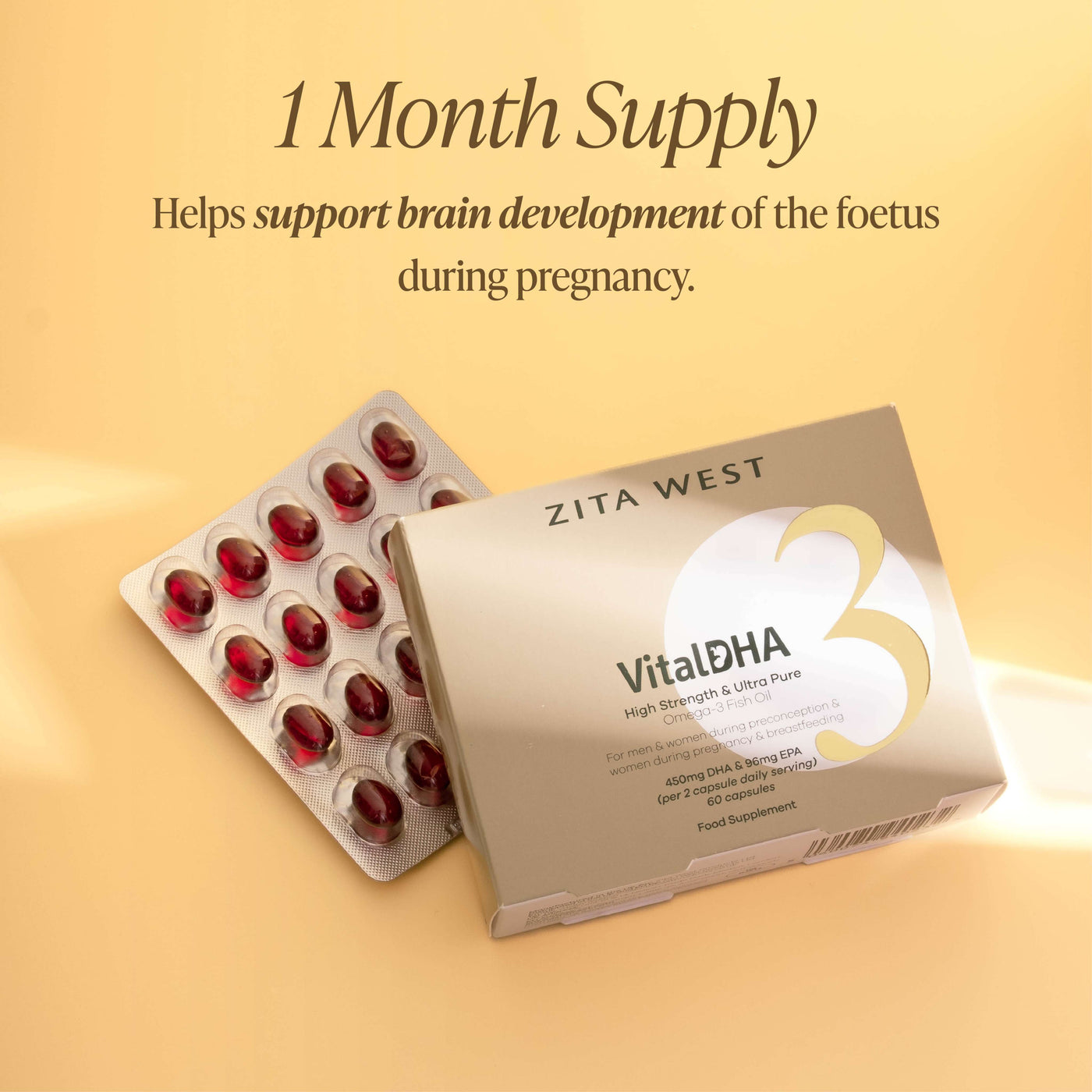 Vital DHA - Premium Omega - Supplement for Men and Women: Preconception, Pregnancy and Postnatal