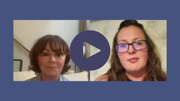 Video thumbnail of two women in a video call discussing a fertility journey