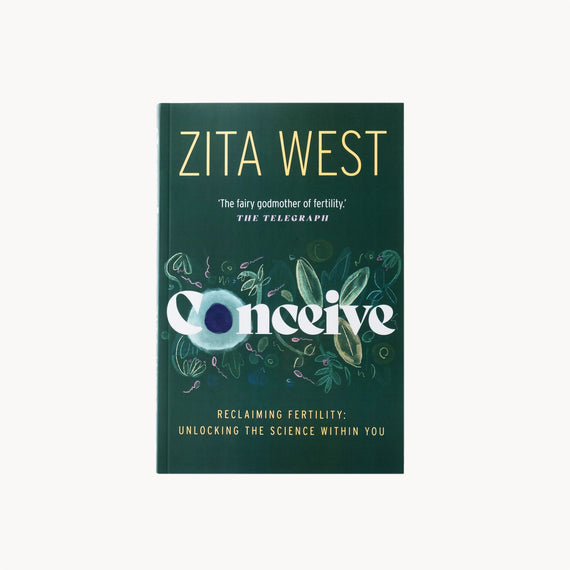Book cover of 'Conceive' by Zita West on a white background