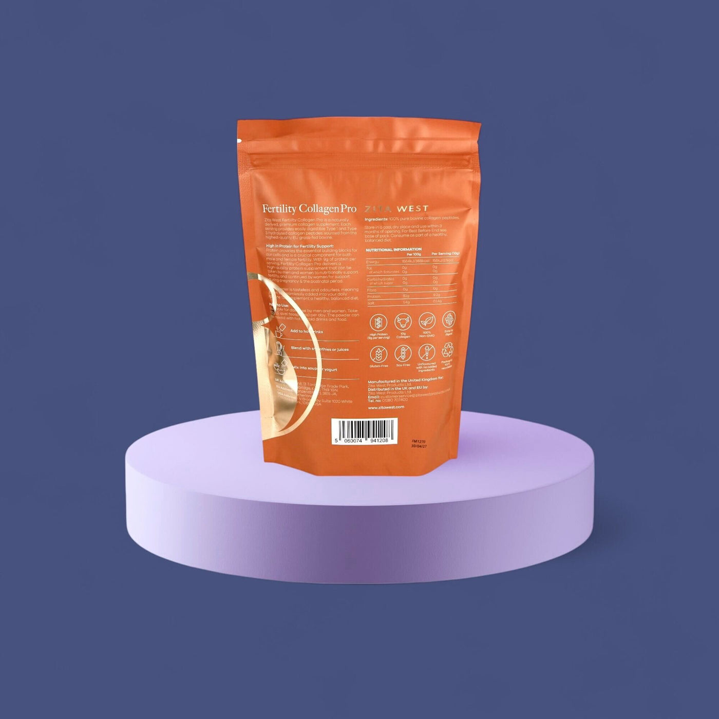 Fertility Collagen Pro – Advanced Bovine Collagen For Preconception, Pregnancy and Postnatal