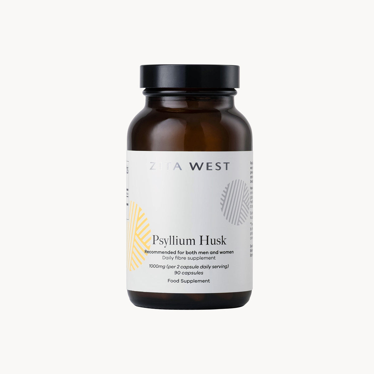Zita West Psyllium Husk supplement bottle on a white background