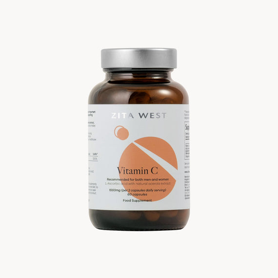 Zita West Vitamin C supplement bottle on a white background