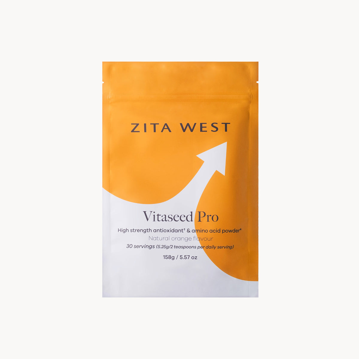 Zita West Vitaseed Pro pouch on a white background