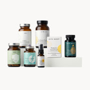 Collection of Zita West fertility and wellness products on a white background
